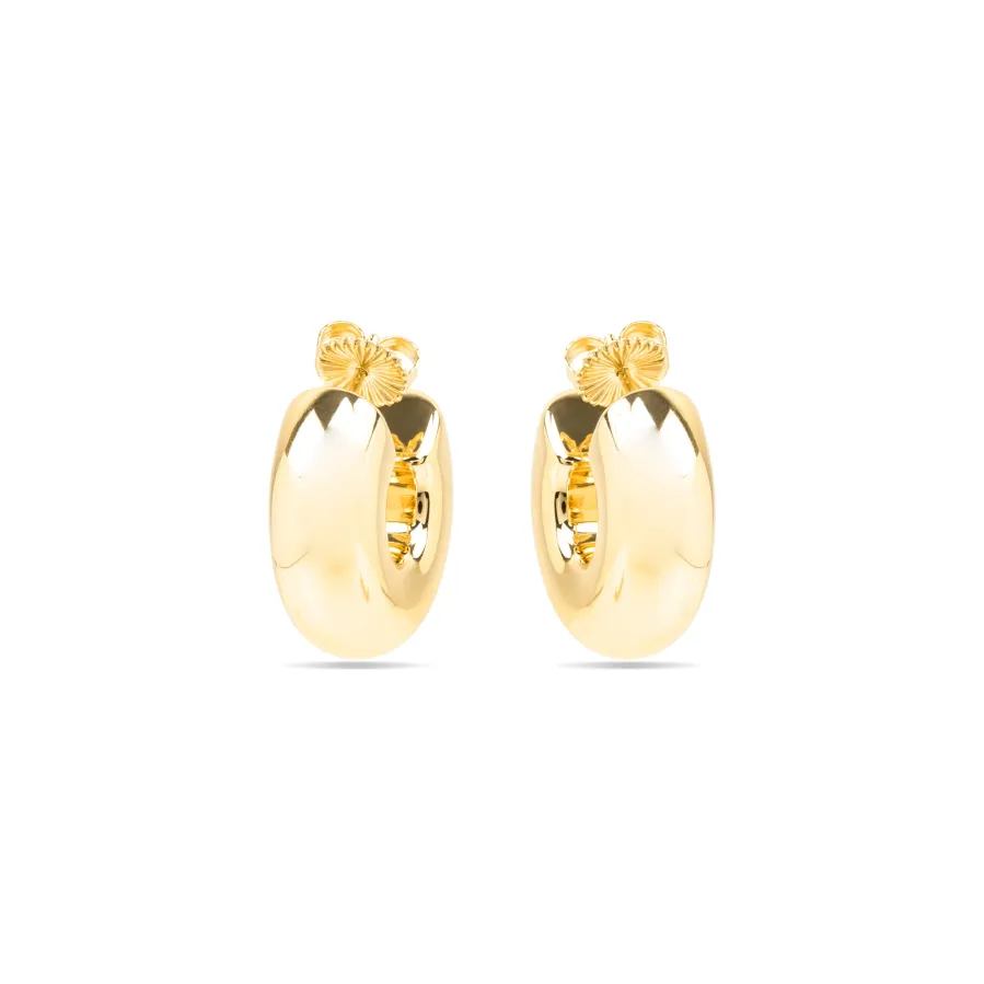 Pendientes de Plata de Ley 925 y acabado oro amarillo de 18k- Fike