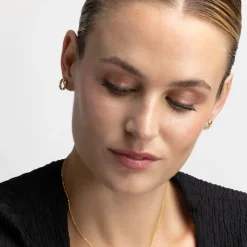 Pendientes de Plata de Ley 925 con Circonita Multicolor acabados en oro amarillo 18K - Machi