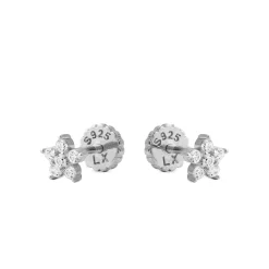 Pendientes de Plata de Ley 925 con Circonita Brillante acabados en rodio - Anba