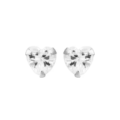 Pendientes de Plata de Ley 925 con Circonita Brillante acabados en rodio - Essential