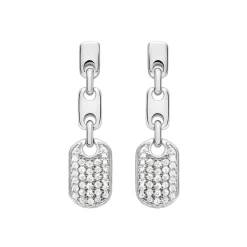 Pendientes de Plata de Ley 925 y Circonita Brillante acabado en rodio - Loley