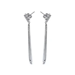 Pendientes de Plata de Ley 925 y Circonita Brillante acabados en rodio - Xiyah