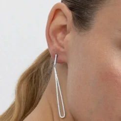 Pendientes de Plata de Ley 925 y Circonita Brillante acabados en rodio - Xiyah