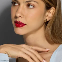 Pendientes de Plata de Ley 925 acabado oro amarillo de 18k - Zarael