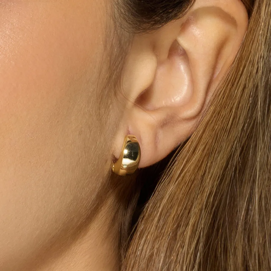 Pendientes de Plata de Ley 925 acabado oro amarillo de 18k - Zarael
