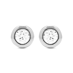 Pendientes de Plata de Ley 925 con Circonita Brillante acabados en rodio - Zaja