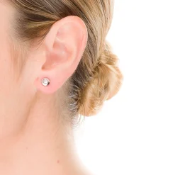 Pendientes de Plata de Ley 925 con Circonita Brillante acabados en rodio - Zaja
