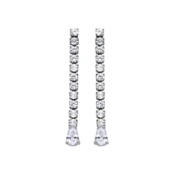Pendientes de Plata de Ley 925 con Circonita Brillante acabados en rodio - Guoi