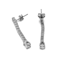 Pendientes de Plata de Ley 925 con Circonita Brillante acabados en rodio - Guoi
