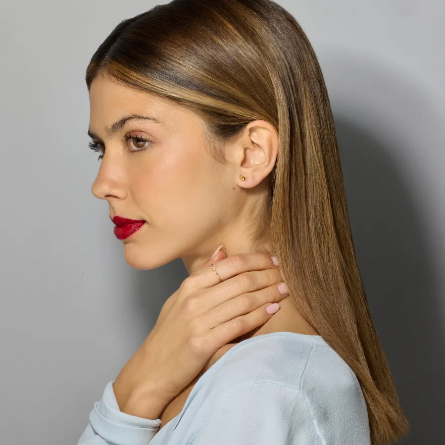 Pendientes de Plata de Ley 925 acabado oro amarillo de 18k - Nokie