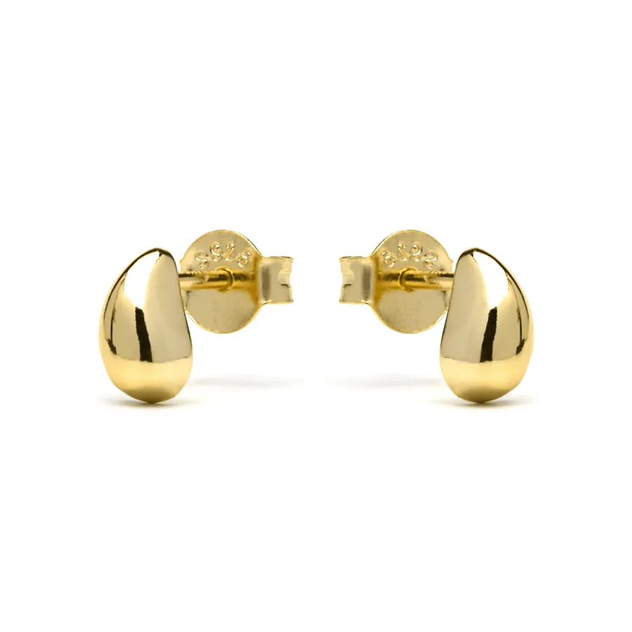 Pendientes de Plata de Ley 925 acabado oro amarillo de 18k - Nokie
