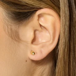 Pendientes de Plata de Ley 925 acabado oro amarillo de 18k - Nokie