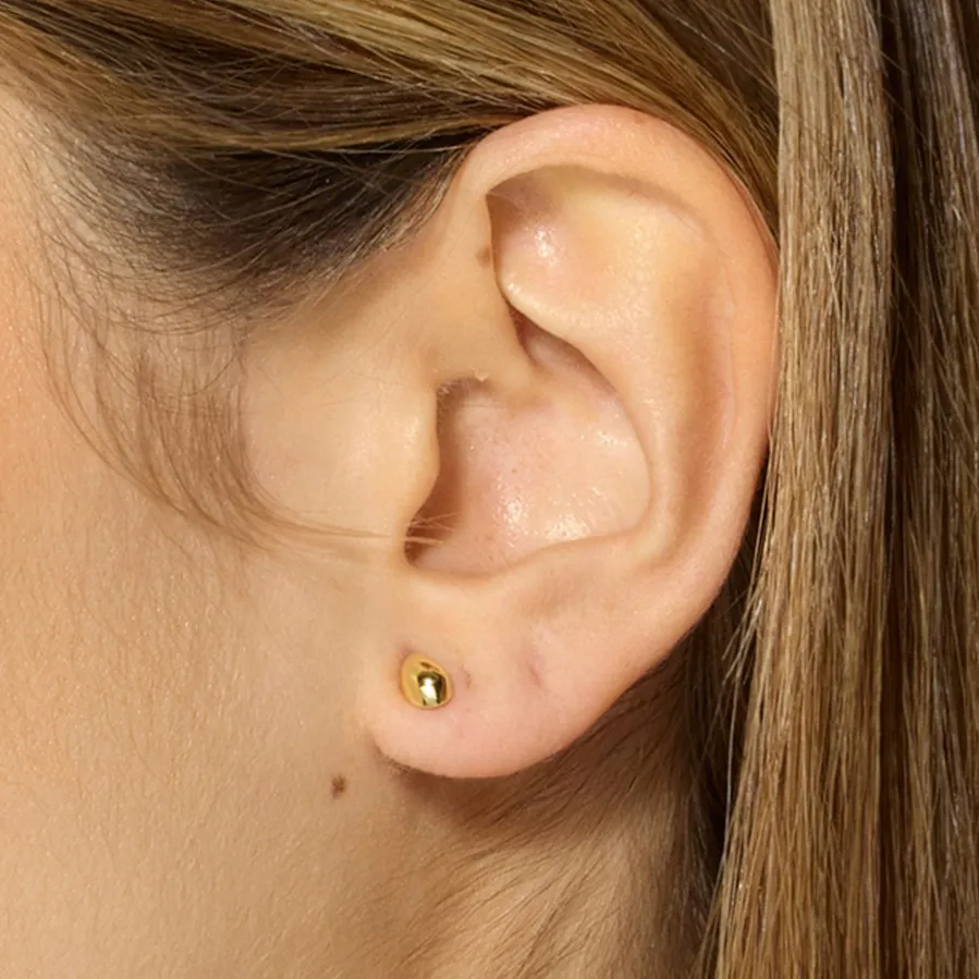 Pendientes de Plata de Ley 925 acabado oro amarillo de 18k - Nokie