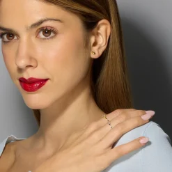 Pendientes de Plata de Ley 925 acabado oro amarillo de 18k - Nokie