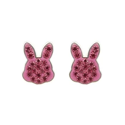 Pendientes de Plata de Ley 925 y Circonita Rosa acabado en rodio - Rasim