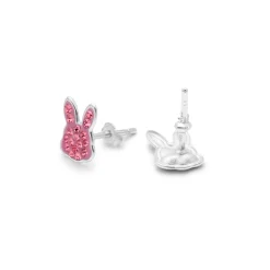 Pendientes de Plata de Ley 925 y Circonita Rosa acabado en rodio - Rasim