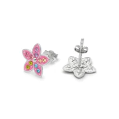 Pendientes de Plata de Ley 925 y Circonita Multicolor acabado en rodio - Biaha