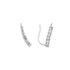 Pendientes de Plata de Ley 925 y Circonita Brillante acabado rodio - Losci