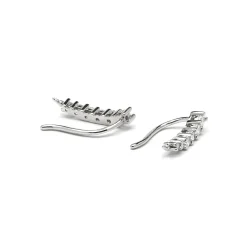 Pendientes de Plata de Ley 925 y Circonita Brillante acabado rodio - Losci