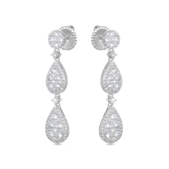 Pendientes de Plata de Ley 925 con Circonita Brillante acabados en rodio - Fredcrow