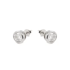 Pendientes de Plata de Ley 925 con Circonita Brillante acabado Rodio - Basili