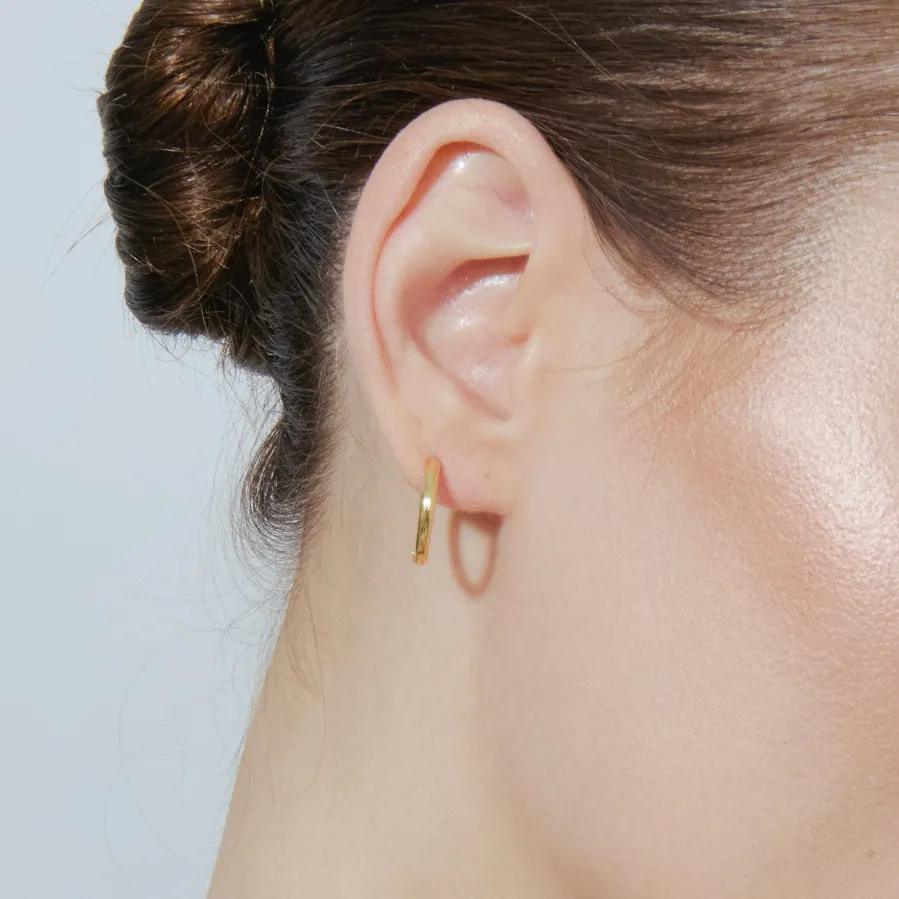 Pendientes de Plata de Ley 925 acabados en oro amarillo 18K - Edum