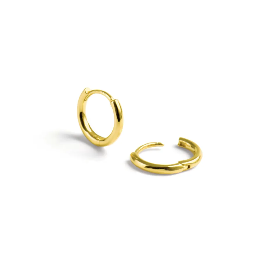 Pendientes de Plata de Ley 925 acabados en oro amarillo 18K - Edum