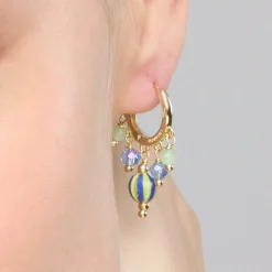 Pendientes de Plata de Ley 925 y Lacado Multicolor acabado oro amarillo de 18k - Towi