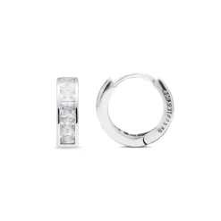 Pendientes de Plata de Ley 925 con Circonita Brillante acabados en rodio - Essential