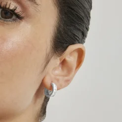 Pendientes de Plata de Ley 925 con Circonita Brillante acabados en rodio - Essential