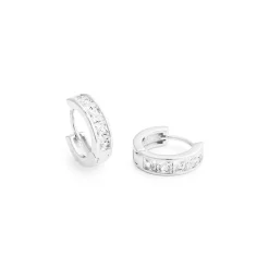 Pendientes de Plata de Ley 925 con Circonita Brillante acabados en rodio - Essential