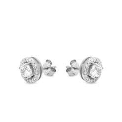 Pendientes de Plata de Ley 925 con Circonita Brillante acabados en rodio - Gema De Leyenda