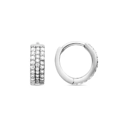 Pendientes de Plata de Ley 925 con Circonita Brillante acabados en rodio - Tsyal