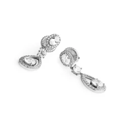 Pendientes de Plata de Ley 925 con Circonita Brillante acabados en rodio - Pane