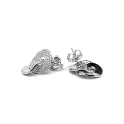 Pendientes de Plata de Ley 925 y Circonita Brillante acabado rodio - Najo