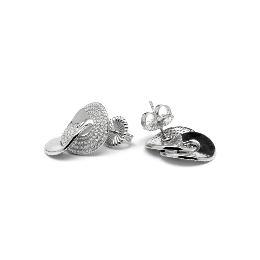 Pendientes de Plata de Ley 925 y Circonita Brillante acabado rodio - Najo