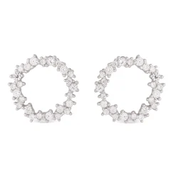 Pendientes de Plata de Ley 925 con Circonita Brillante acabados en rodio - Thilak