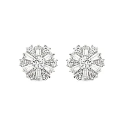 Pendientes de Plata de Ley 925 y Circonita Brillante acabados en rodio - Lorush
