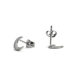 Pendientes de Plata de Ley 925 acabados en rodio - Crescent