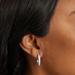 Pendientes de Plata de Ley 925 con Circonita Brillante acabados en oro rosa de 18K - Waiz
