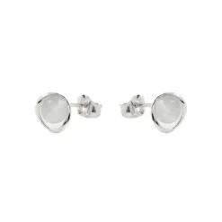 Pendientes de Plata de Ley 925 con Ojo de Gato acabados en rodio - Jesoa