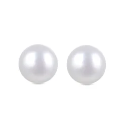 Pendientes de Plata de Ley 925 con Perla Blanca acabados en rodio - Essential