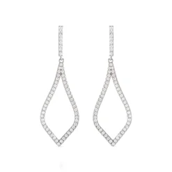 Pendientes de Plata de Ley 925 con Circonita Brillante acabados en rodio - Materish