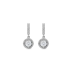 Pendientes de Plata de Ley 925 con Circonita Brillante acabados en rodio - Gusu
