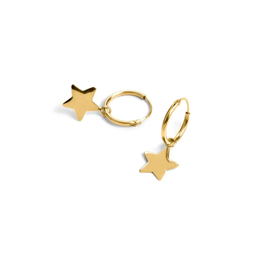 Pendientes de Plata de Ley 925 acabados en oro amarillo 18K - Essential