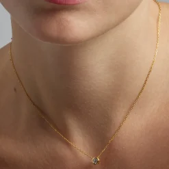 Pendientes de Plata de Ley 925 y Circonita Brillante acabados en oro amarillo 18K - Oris