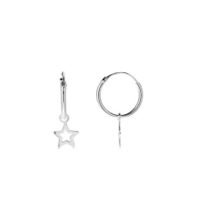 Pendientes de Plata de Ley 925 acabados en rodio - Essential
