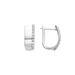 Pendientes de Plata de Ley 925 y Circonita Brillante acabado rodio - Tezel