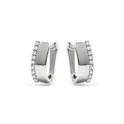 Pendientes de Plata de Ley 925 y Circonita Brillante acabado rodio - Tezel