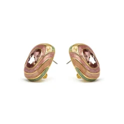 Pendientes Rowing de Lacado Multicolor acabado oro amarillo de 18k